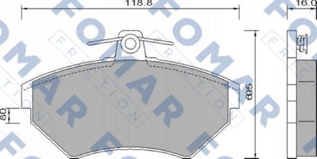 Гальмівні колодки (набір) FOMAR FO634281