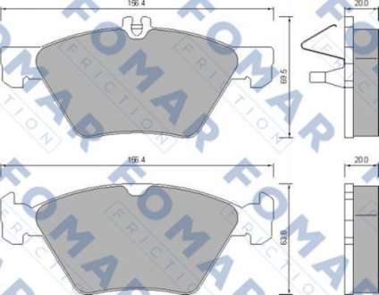 Гальмівні(тормозні) колодки FOMAR FO639081