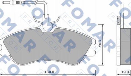 Гальмівні колодки (набір) FOMAR FO642681