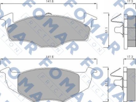 Гальмівні колодки (набір) FOMAR FO643081