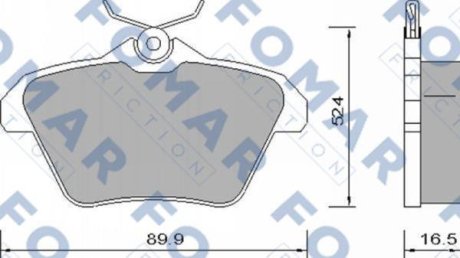 Гальмівні колодки, дискове гальмо (набір) FOMAR FO650081 (фото 1)