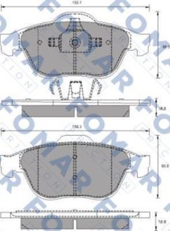 Гальмівні колодки FOMAR FO686281