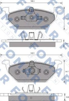 Гальмівні(тормозні) колодки FOMAR FO687681