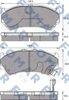 Гальмівні колодки (набір) FOMAR FO692981