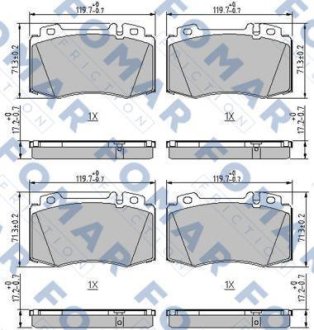 Гальмівні колодки (набір) FOMAR FO694181