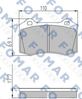 Гальмівні колодки (набір) FOMAR FO699184