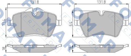Гальмівні колодки (набір) FOMAR FO844981