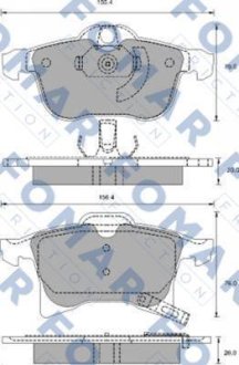 Гальмівні колодки (набір) FOMAR FO918881 (фото 1)