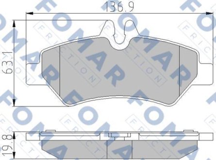 Гальмівні колодки (набір) FOMAR FO921381