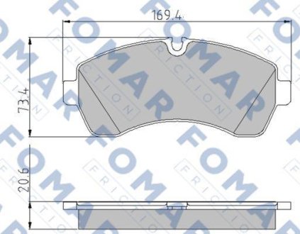 Гальмівні колодки (набір) FOMAR FO921481