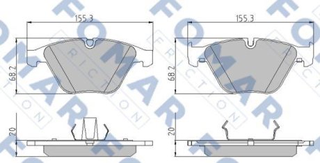 Гальмівні колодки (набір) FOMAR FO922681