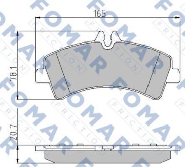 Гальмівні колодки (набір) FOMAR FO923681