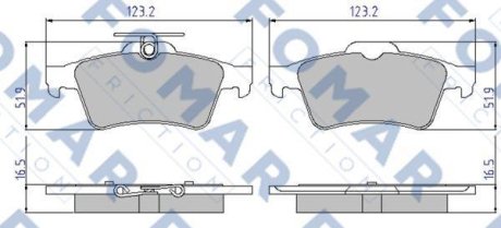 Гальмівні колодки (набір) FOMAR FO926381