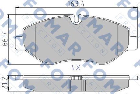 Гальмівні колодки (набір) FOMAR FO929381