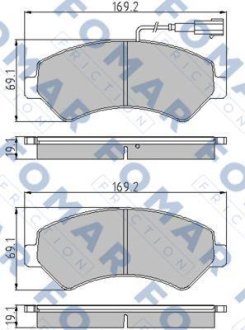 Гальмівні колодки (набір) FOMAR FO930681 (фото 1)