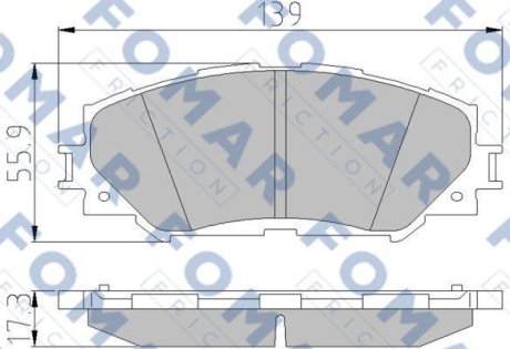 Гальмівні колодки (набір) FOMAR FO932781