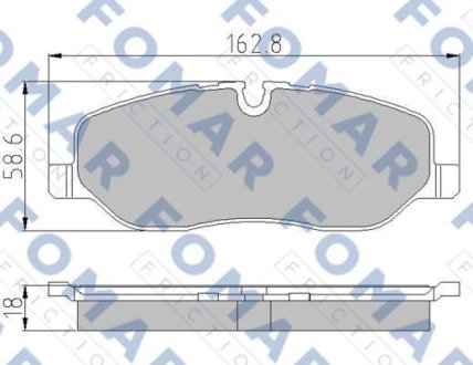 Гальмівні колодки (набір) FOMAR FO934881