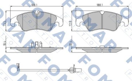 Гальмівні колодки (набір) FOMAR FO962281 (фото 1)