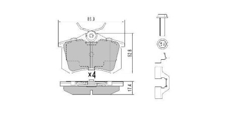 Колодки тормозные задние FBP-0575-01 FREMAX FBP057501