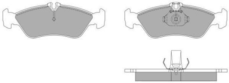 Колодки тормозные задние FBP-1035 FREMAX FBP1035
