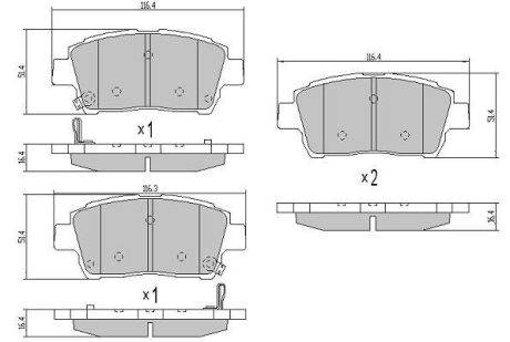 Колодки тормозные передние FBP-1211 FREMAX FBP1211