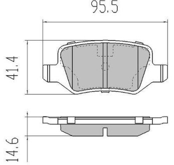 Колодки тормозные задние FBP-1214 FREMAX FBP1214