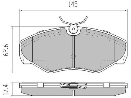 Колодки тормозные передние FBP-1272 FREMAX FBP1272