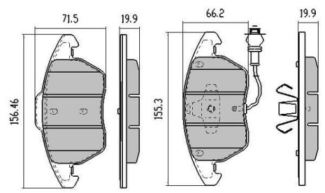 Колодки тормозные передние FBP-1351 FREMAX FBP1351