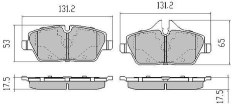 Колодки тормозные передние FBP-1385 FREMAX FBP1385