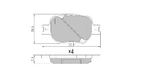 Колодки тормозные передние FBP-1544 FREMAX FBP1544