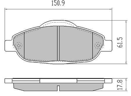 Колодки тормозные передние FBP-1587 FREMAX FBP1587