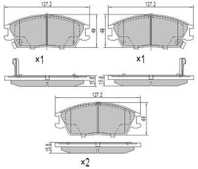 Колодки тормозные передние FBP-1589 FREMAX FBP1589