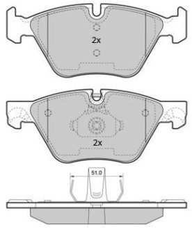 Колодки тормозные передние FBP-1853 FREMAX FBP1853