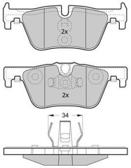 Колодки тормозные задние FBP-1874 FREMAX FBP1874