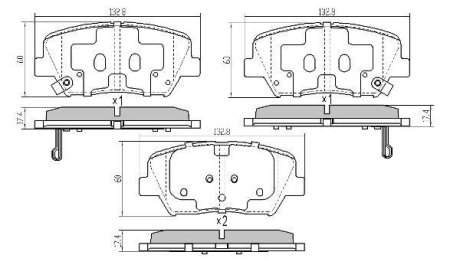 Колодки тормозные передние FBP-1898 FREMAX FBP1898