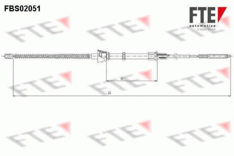 Трос ручного гальма FTE FBS02051