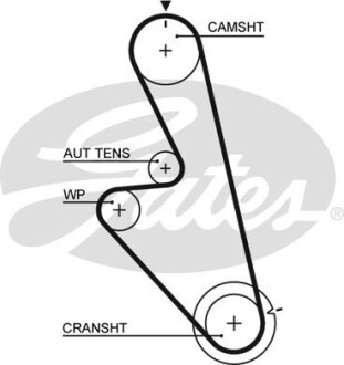 Пасок ГРМ Daewoo Espero 1.8/2.0 93-99 Gates 5449