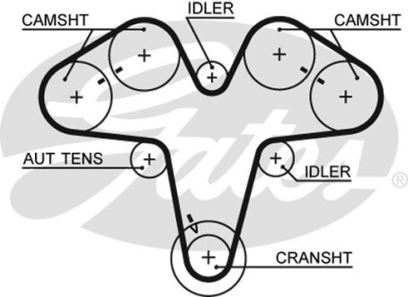 Ремінь ГРМ Gates 5476XS (фото 1)