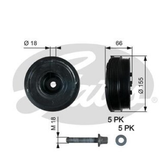 Шків Gates TVD1037A