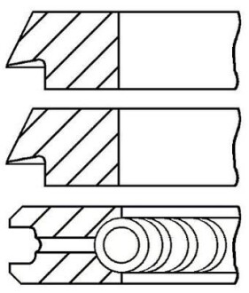 Кольца поршневые на 1 цилиндр GOETZE 0814050000