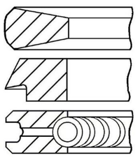 Кільця поршневі STD 11D MERCEDES NG d=128 3*3*4 GOETZE 08-181700-00