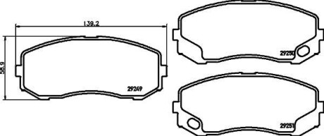 Гальмівні колодки, дискове гальмо (набір) HELLA 8DB355005581