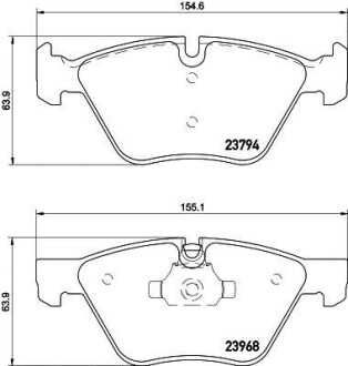 Гальмівні колодки, дискове гальмо (набір) HELLA 8DB355011321