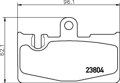 Гальмівні колодки, дискове гальмо (набір) HELLA 8DB355011661