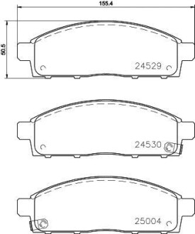 Гальмівні колодки, дискове гальмо (набір) HELLA 8DB355013221