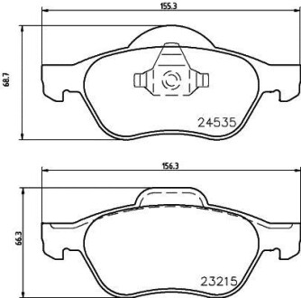 Гальмівні колодки, дискове гальмо (набір) HELLA 8DB355013271