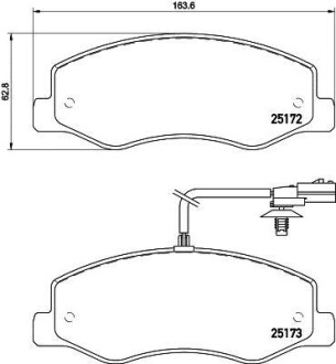 Гальмівні колодки, дискове гальмо (набір) HELLA 8DB355015311 (фото 1)