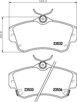 Гальмівні колодки, дискове гальмо (набір) HELLA 8DB355018651