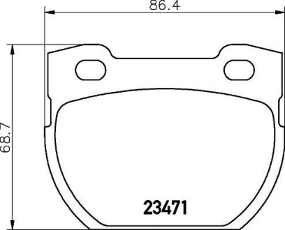 Гальмівні колодки, дискове гальмо (набір) HELLA 8DB355019231 (фото 1)