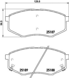 Гальмівні колодки дискові T2167 HELLA 8DB355019791